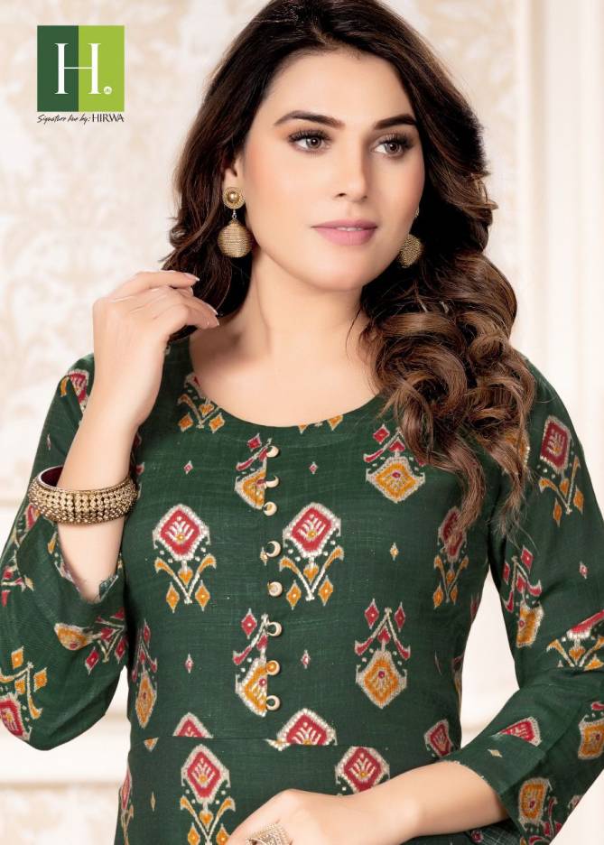 Hirwa Suzanne Ethnic Wear Fancy Rayon Anarkali Kurti Collection